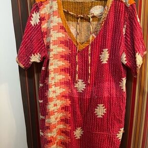 Kantha bae Reversible! Bohemian Patchwork Top - Multicolor